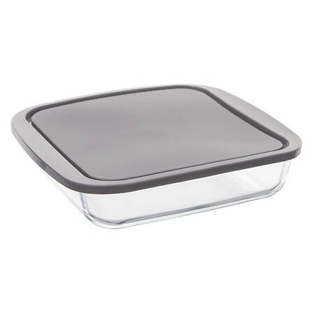 Plat Carré 22 × 22 cm Verre avec Couvercle | Irisia Maison