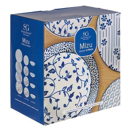 Service vaisselle Mizu 12 pièces porcelaine | Irisia Maison