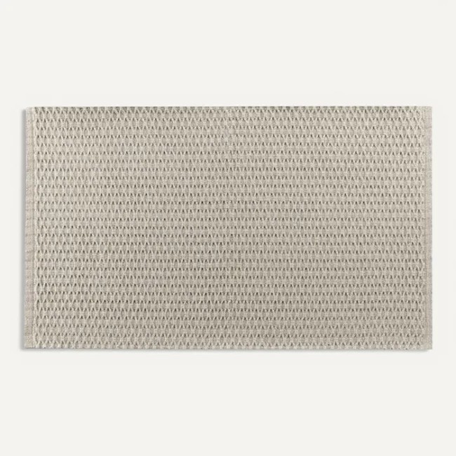 tapis rectangulaire 50 x 80 cm coton polyester lin