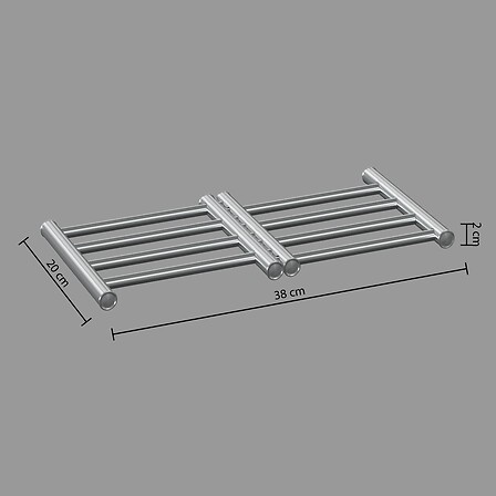 Dessous de plat extensible en inox 38 cm