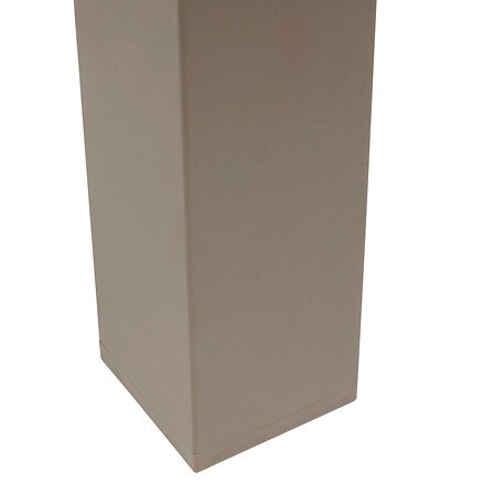 Table de jardin extensible carrée Piazza truffe café 8 places aluminium verre