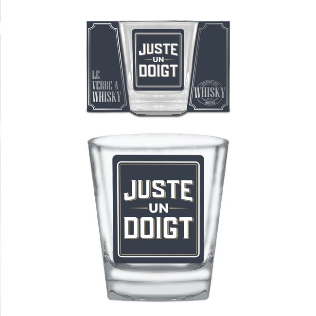 verre whisky juste un doigt humoristique cadeau apero