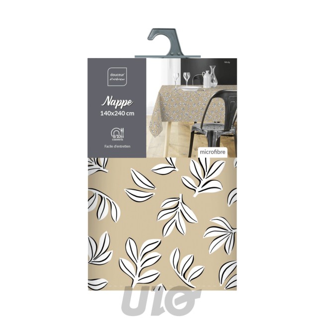 Nappe Mindy 140 × 240 cm Microfibre Naturelle | Irisia Maison Nappe Mindy 140 × 240 cm Microfibre Naturelle | Irisia Maison