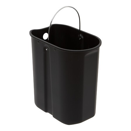 Poubelle 5 L bambou métal beige à pédale