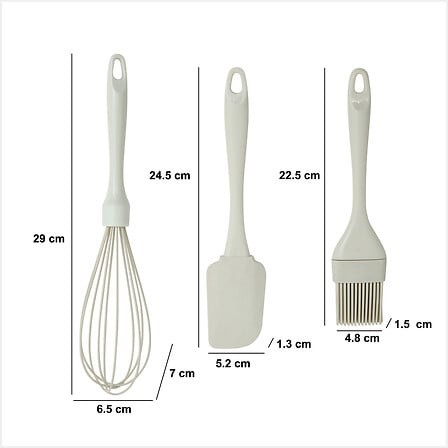 Ustensiles à pâtisserie silicone assortis 29 cm pour cuisine