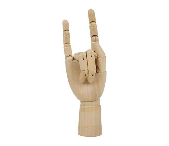 main articulee bois 18 cm deco artistique porte bijoux design