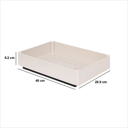 Organiseur coulissant pour placards beige 26,9x40x8,2 cm rangement