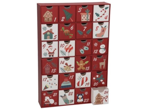 Calendrier de l’Avent Xmas 32,5 × 22 × 53 cm | Irisia Maison
