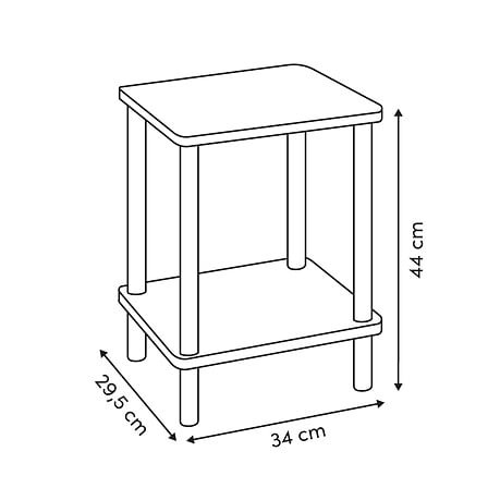 table appoint 44 cm etagere meuble compact bout canape rangement interieur