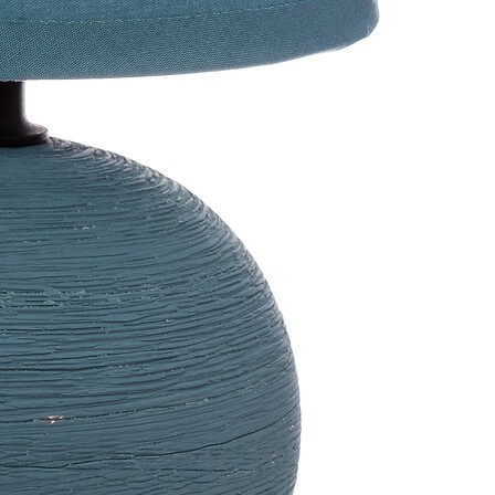 Lampe boule céramique H25 cm abat-jour tissu éclairage doux
