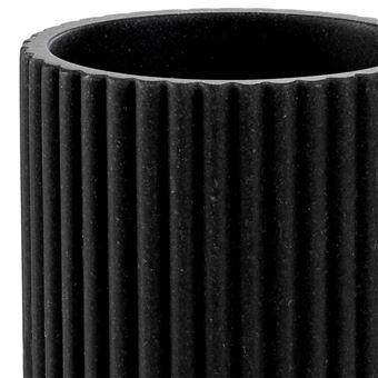 Gobelet porte-brosse à dents noir Niagara 10,8 cm | Irisia Maison
