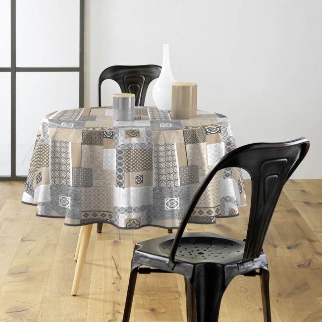 Nappe ronde Textilia Costa diamètre 160 cm PVC imprimé élégante pour table