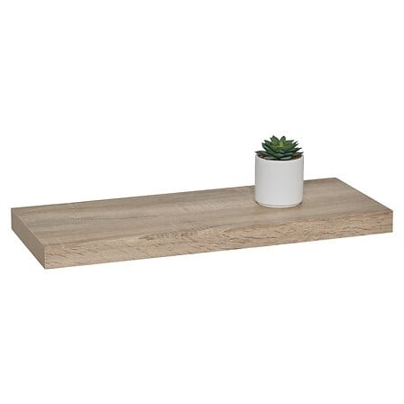 Étagère murale chêne naturel 60 cm rangement décoration murale bois