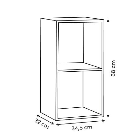 Étagère 2 cases Mix N Modul naturel – meuble rangement design