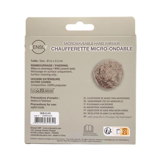 Chaufferette mains micro-ondable à billes de céramique | Irisia Maison