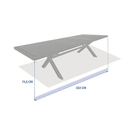 Table de jardin rectangulaire Xenia eucalyptus L 246 × P 110 × H 76,5 cm Table de jardin rectangulaire Xenia eucalyptus L 246 × P 110 × H 76,5 cm