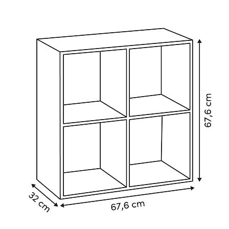 étagère modulable Mix naturel profil