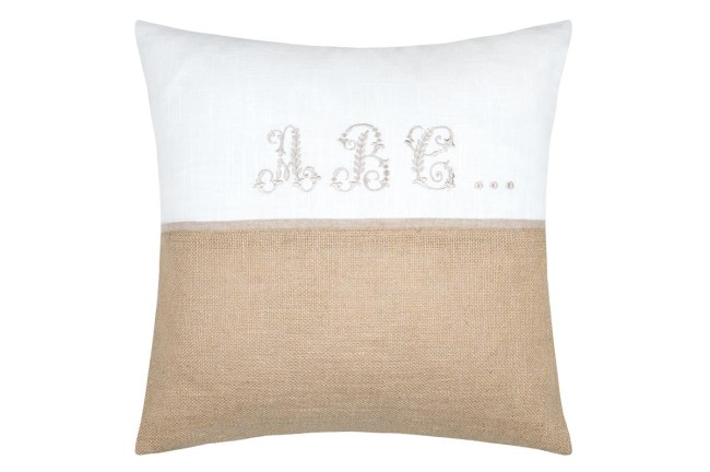 Coussin Josepha 45 × 45 cm coton et jute | Irisia Maison Coussin Josepha 45 × 45 cm coton et jute | Irisia Maison