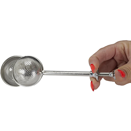 Boule à thé à piston inox 18 cm argent | Irisia Maison Boule à thé à piston inox 18 cm argent | Irisia Maison