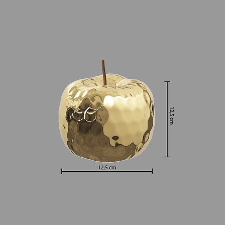 Pomme décorative en céramique hauteur 14 cm – déco intérieure