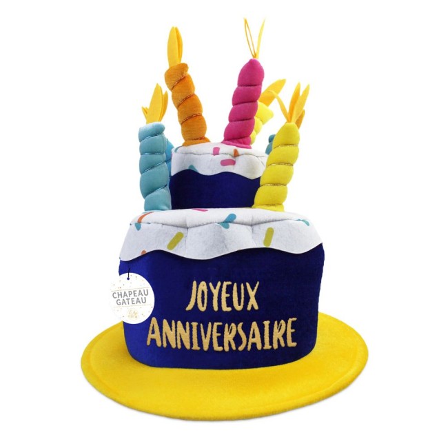 Chapeau anniversaire humoristique et festif Chapeau anniversaire coloré festif adulte
