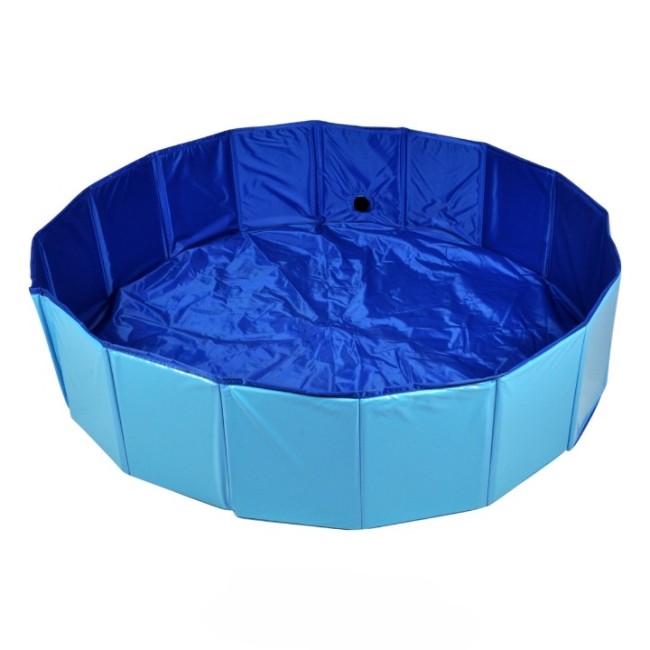 Piscine pliable pour chien 80x20 cm – bassin pratique et portable Piscine pliable pour chien 80x20 cm bleue bassin rafraîchissant