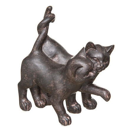 Statue décorative duo de chats en résine – hauteur environ 15 cm