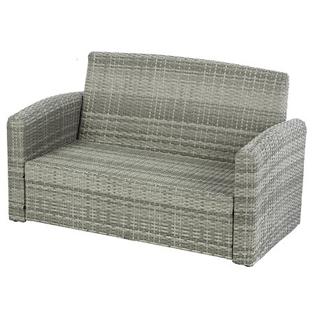 Salon de jardin Polynesia havane 4 places résine tressée aluminium