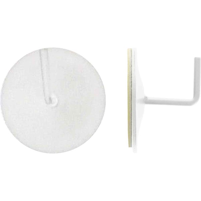Lot de 2 supports adhésifs blancs pour tringles à rideaux