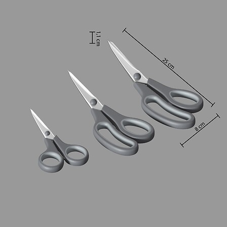 Lot de 3 ciseaux multi-usages Essentiel