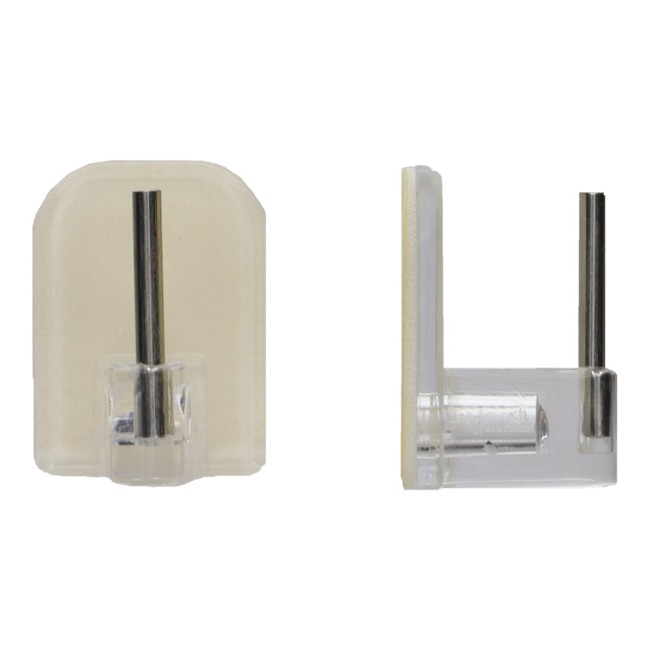Lot de 4 supports adhésifs transparents pour rideaux