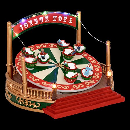 Village de Noël lumineux manège 17 LED | Irisia Maison