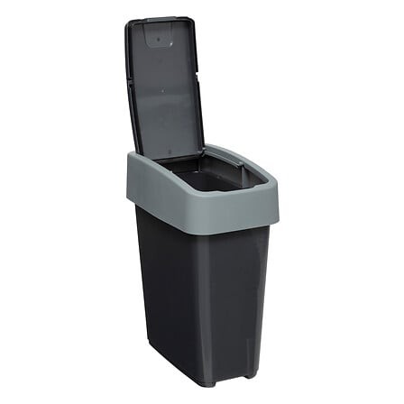 Poubelle 10 L plastique recyclé 2 ouvertures