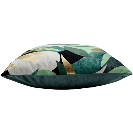 Housse de coussin velours vert et or 40 × 40 cm | Irisia Maison
