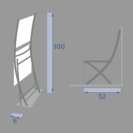 Chaise pliante Modula ambre en métal et texaline – chaise de jardin