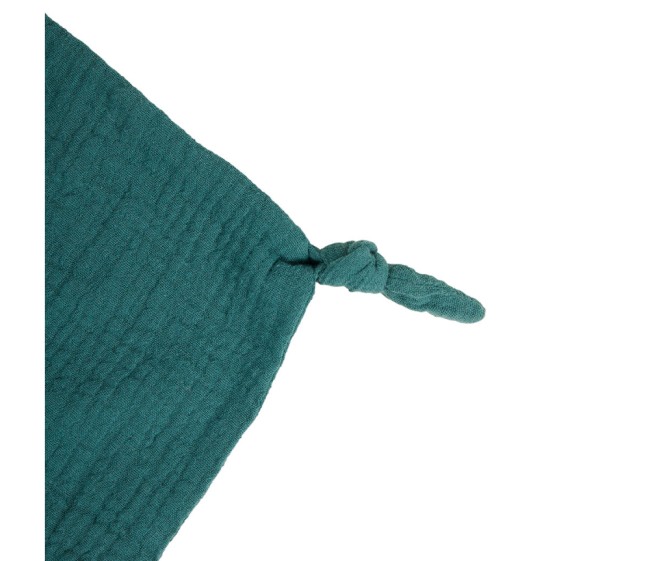 Doudou mouchoir coton vert motif Dino pour bébé