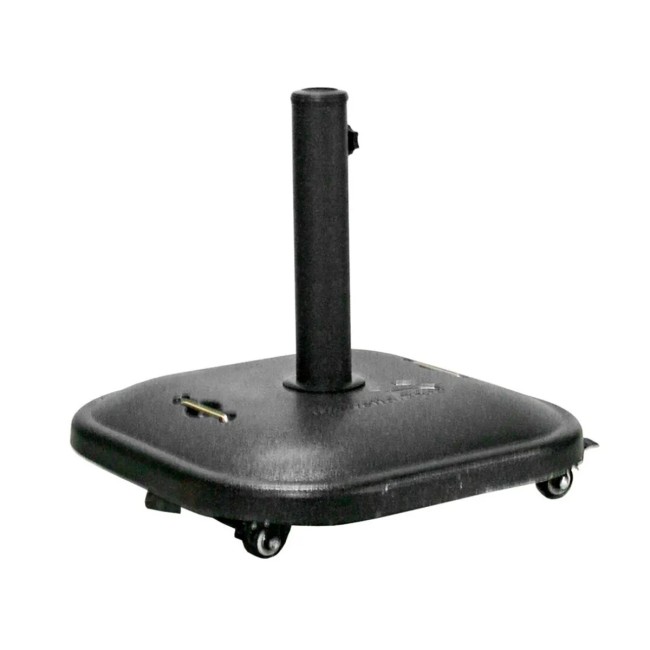 Pied de parasol 25 kg à roulettes support mobile extérieur