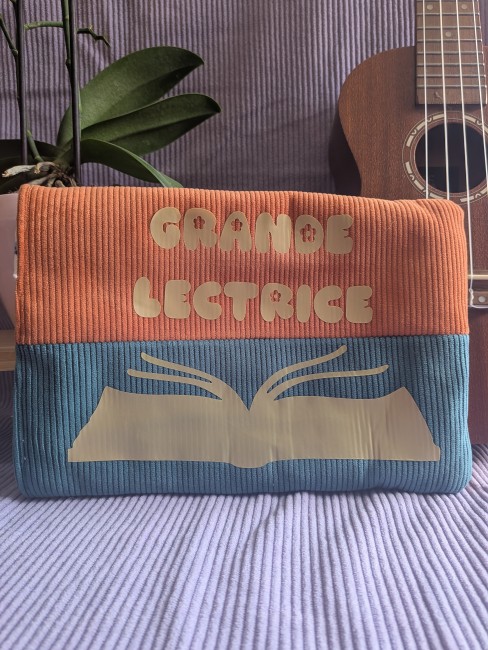 housse de livre bicolore