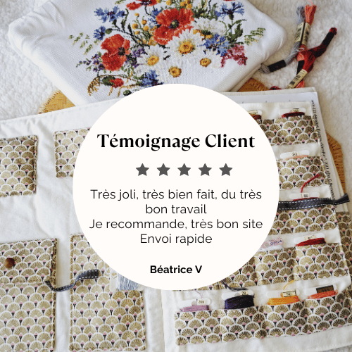 avis client trousse de brodeuse Point de croix Angélique La Fée En Fil