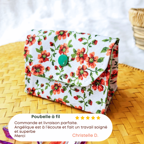 avis client poubelle à fil fleur rougeAngélique La fée En Fil