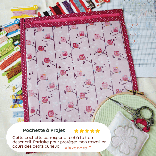 avis client pochette à projet broderie - Angélique La Fée En Fil