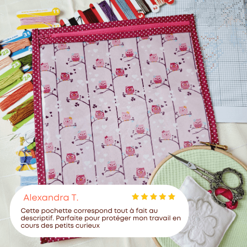 avis client pochette à projet broderie - Angélique La Fée En Fil