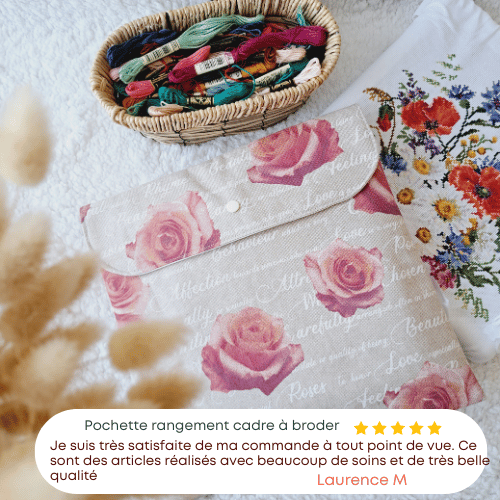 avis client pochette rangement cadre a broder point decroix - Angélique La Fée En Fil