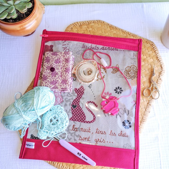 pochette à projet crochet