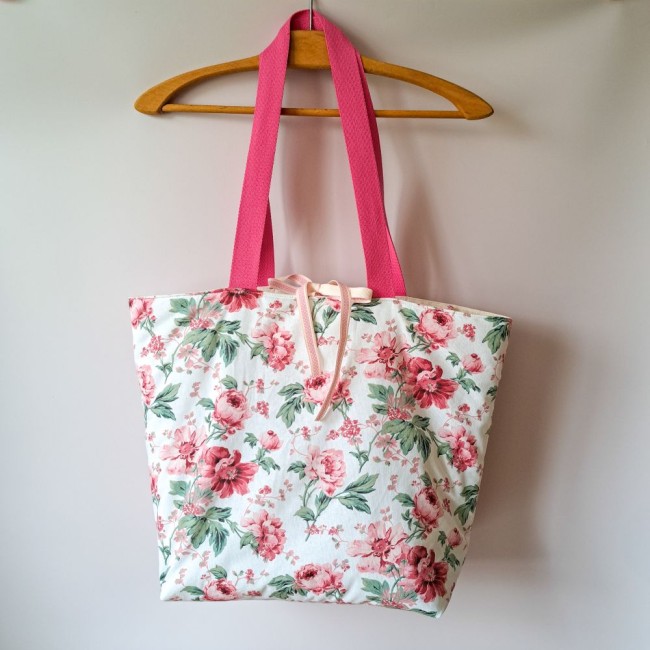 sac cabas fleur rose Sofia
