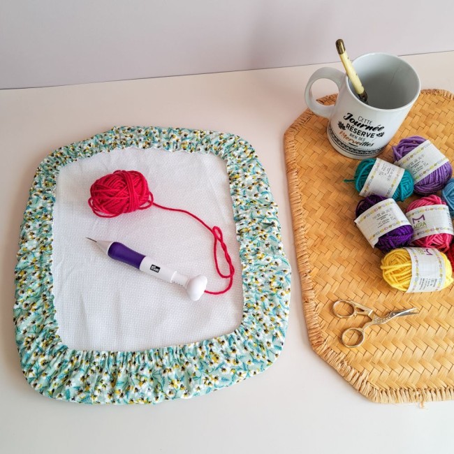 grime-guard-vert sauvage-punch needle-broderie-angelique-la-fee-en-fil grime guard vert pour punch needle