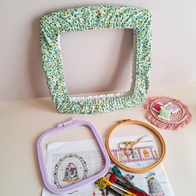 grime-guard-vert sauvage-fleur-cadre-a-broder-punch-needle-angelique-la-fee-en-fil grime guard vert fleur pour cadre à broder et punch needle