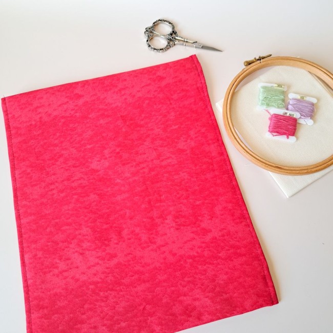 pochette à projet fleur rose