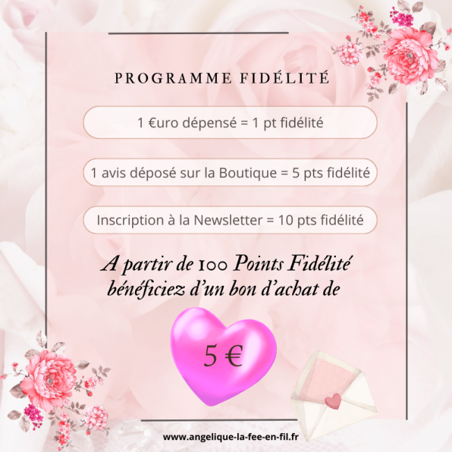 annonce programme fidélité Angélique La Fée En Fil
