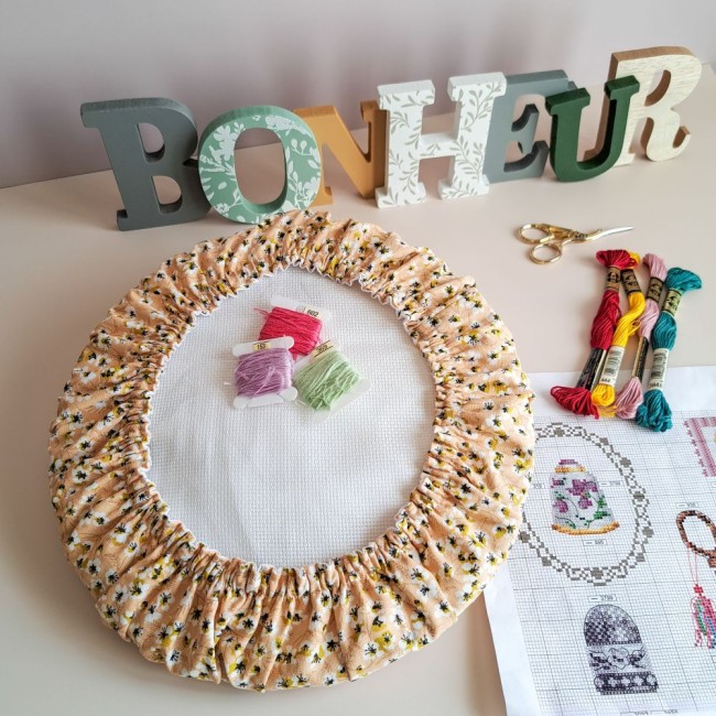 grime guard beige miel pour tambour à broder